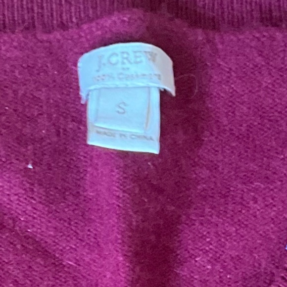J.Crew Maroon V-neck Cashmere Sweater - Picture 5 of 7